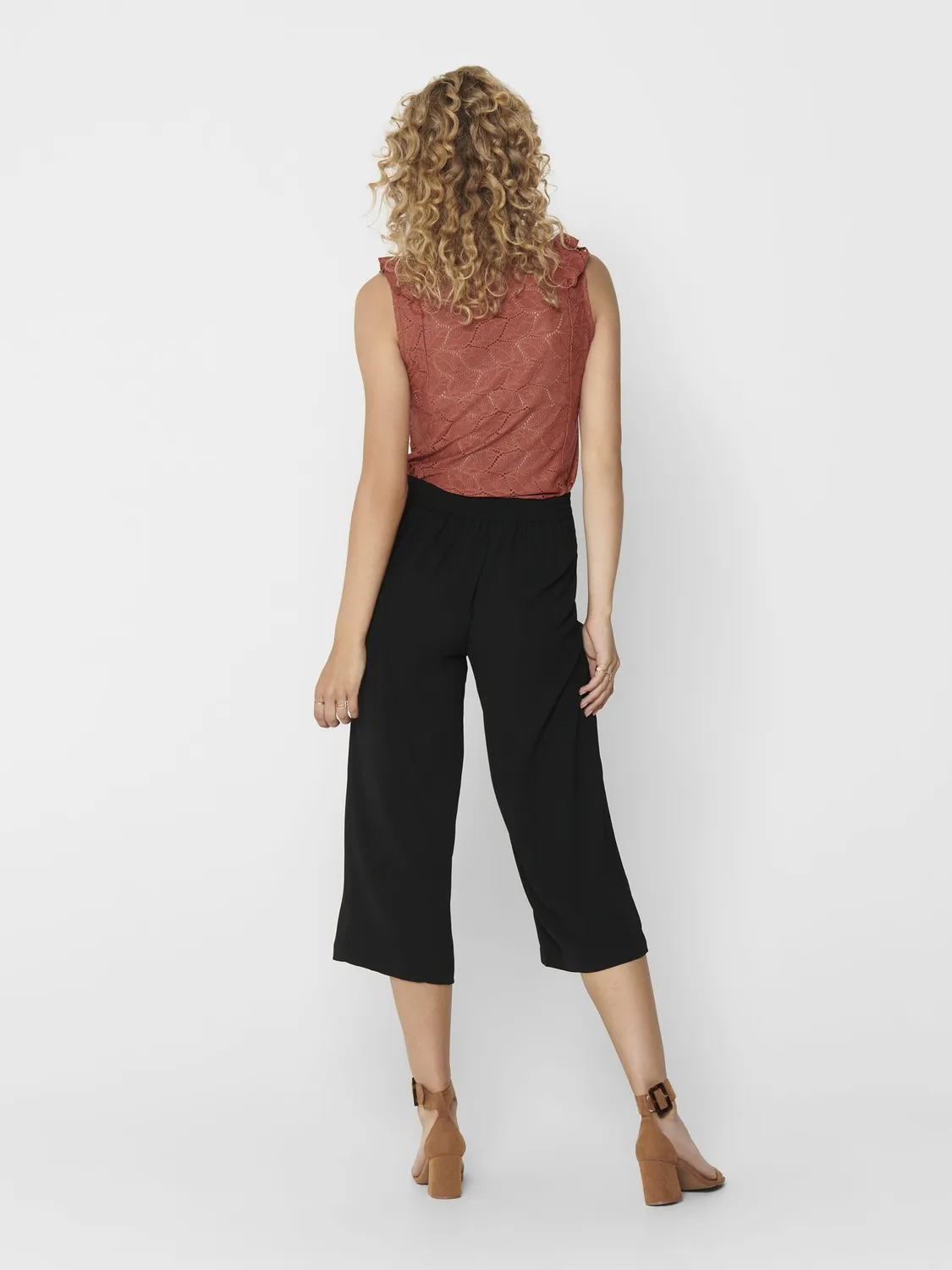 ONLY Onlwinner Palazzo pantaloni culotte neri donna
