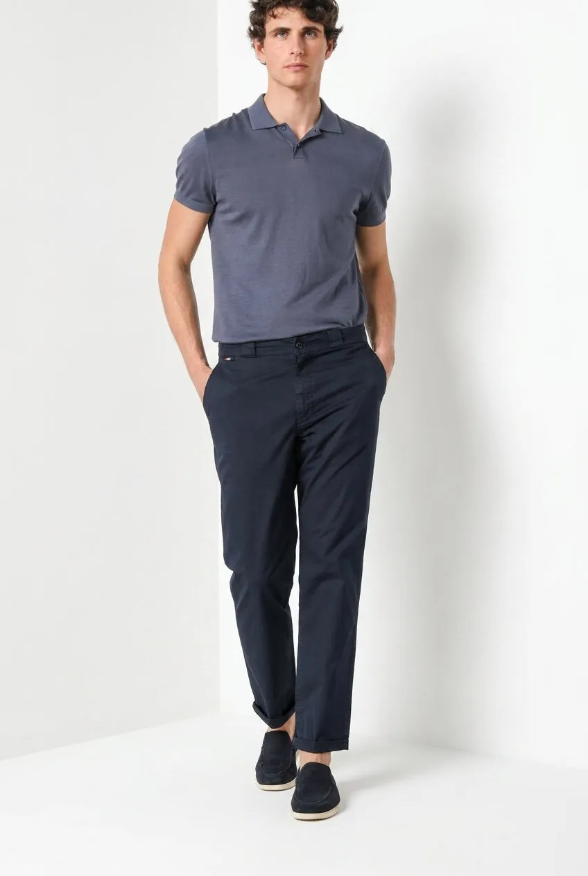 Mason's Madison M74 chino uomo blu notte carrot fit
