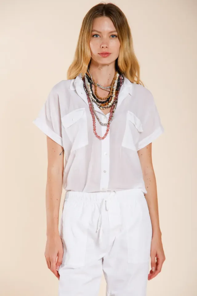 Mason's Natalie camicia donna bianco cotone seta