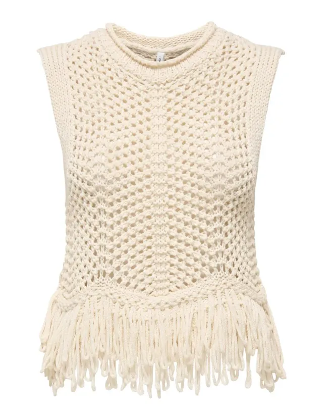 ONLY Onlkimmie top frange betulla XS