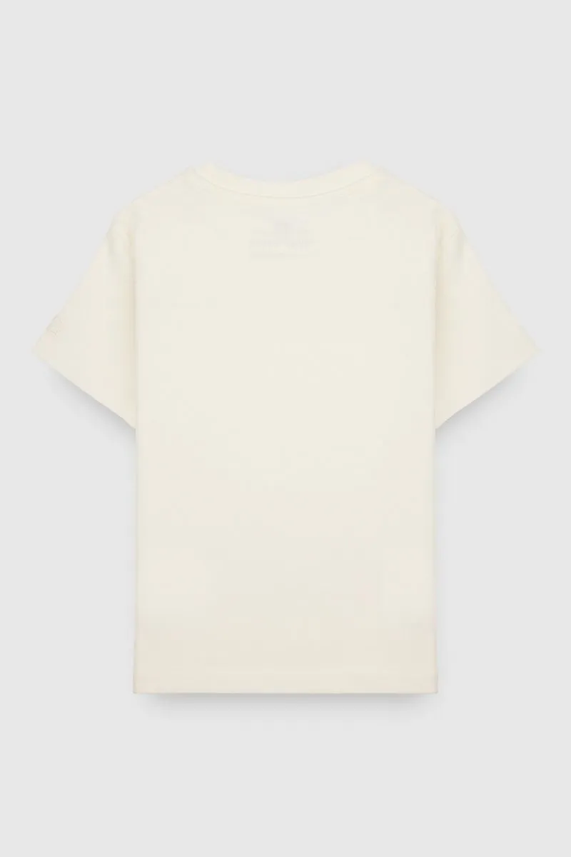 Teddy Smith T-Ribou MC JR t-shirt bianca bambina cotone