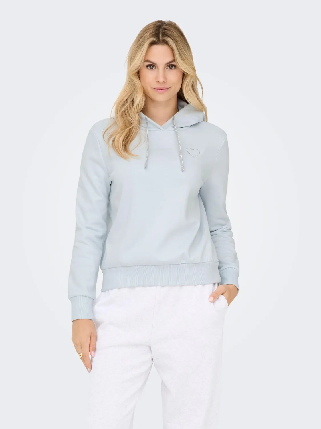 ONLY Onlnoli Heart Hood felpa cappuccio L blu balada