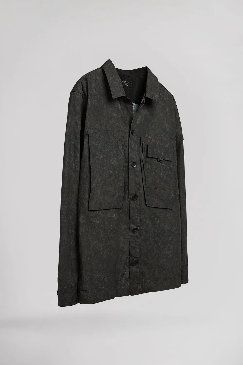 Teddy Smith C-Nylson sopracamicia uomo nero cotone