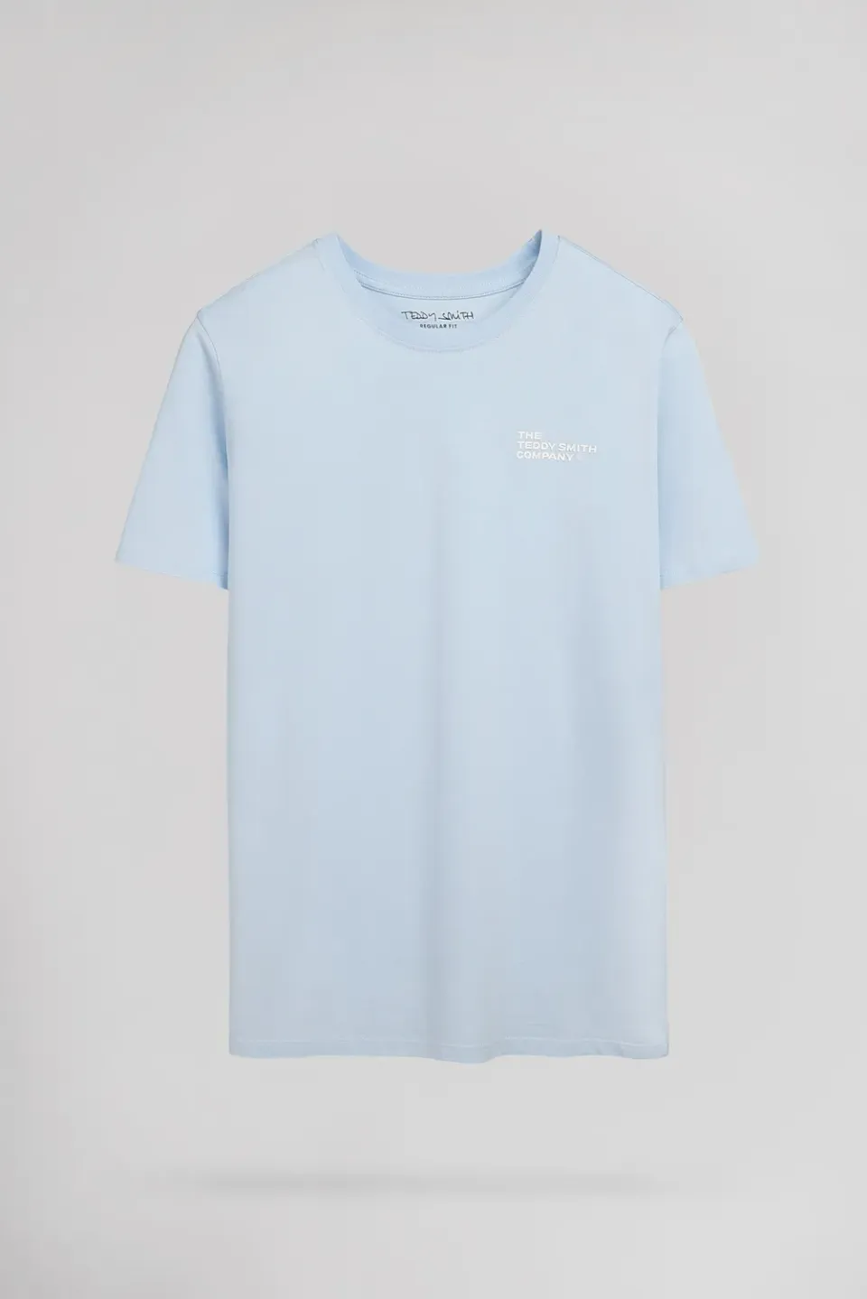 Teddy Smith T-Pany MC t-shirt pastel blue cotone