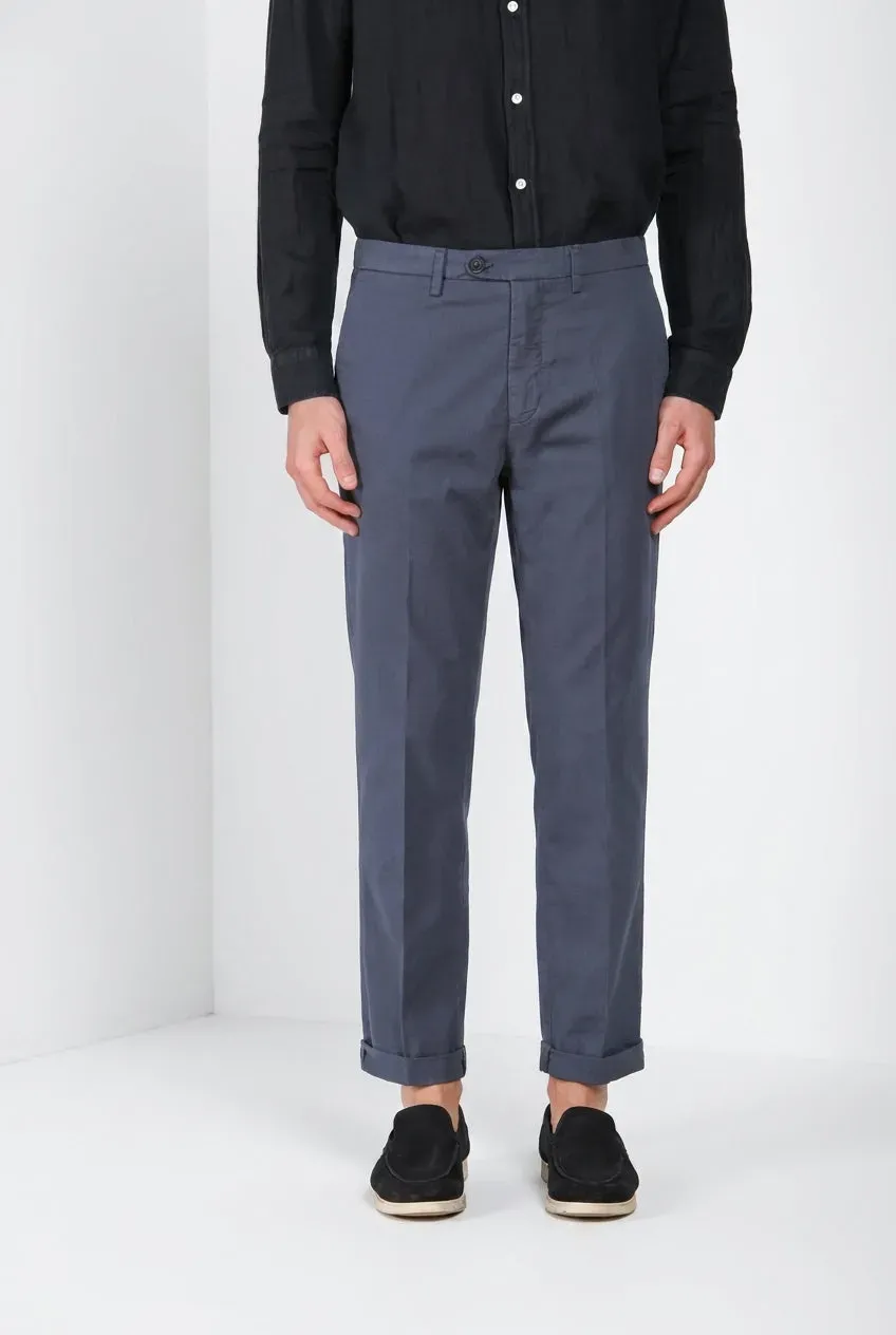 Mason's Boston pantalone chino uomo lino carta da zucchero relaxed
