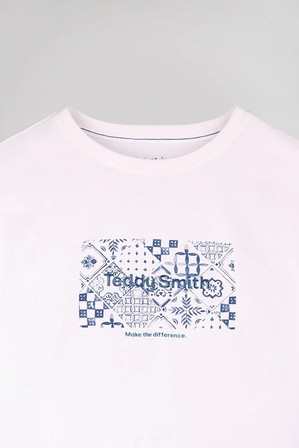 Teddy Smith T-Ares MC Blanc t-shirt uomo bianco