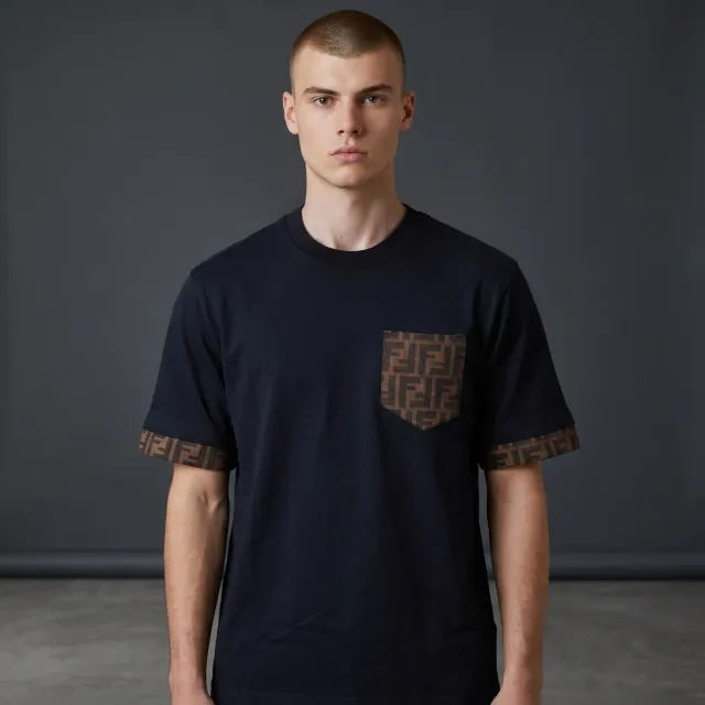 Never Say Never Fendi t-shirt personalizzata a mano tessuto
