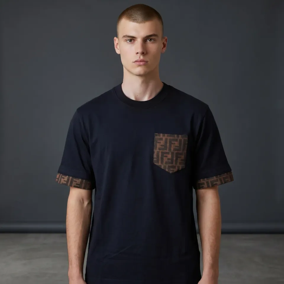 Never Say Never Fendi t-shirt personalizzata a mano tessuto