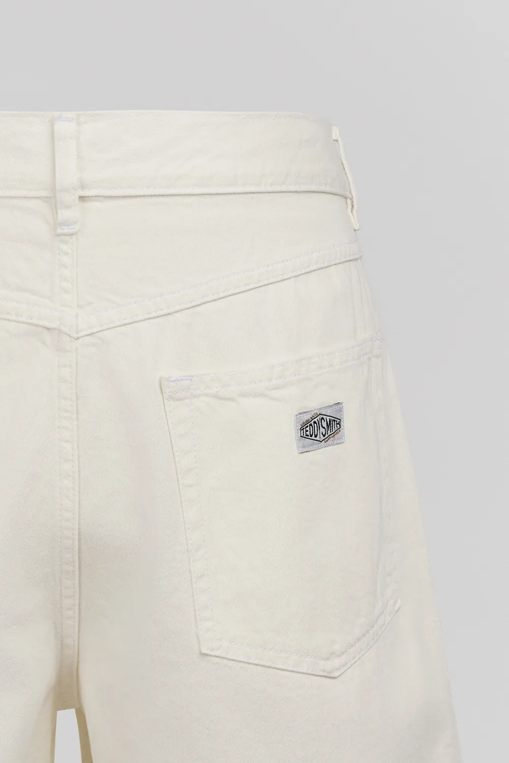 Teddy Smith S-Axel SH shorts denim ecru cotone