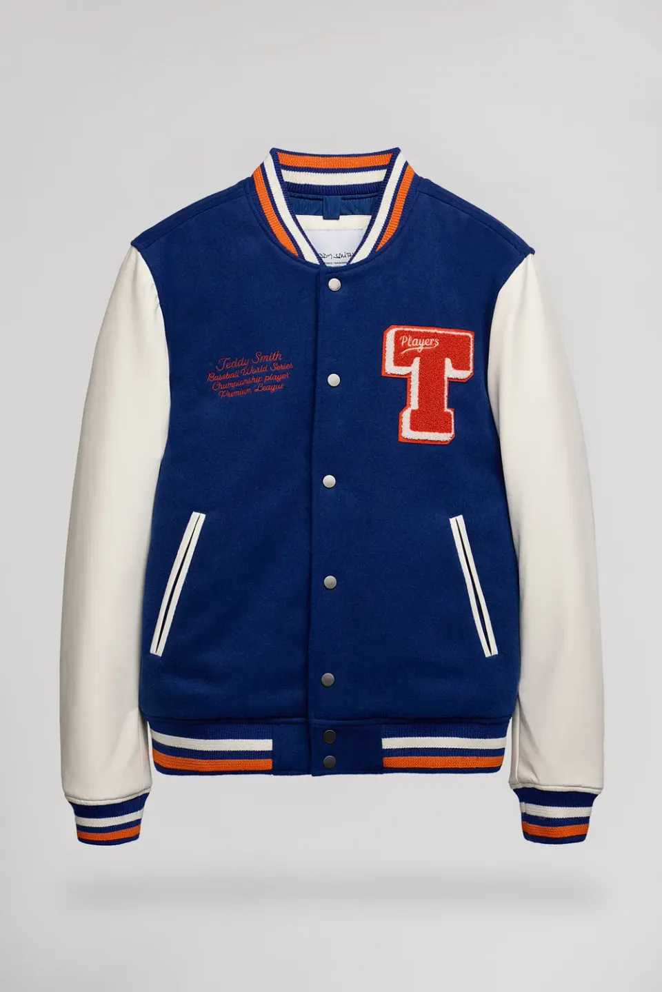 Teddy Smith B-Romeo bomber varsity uomo blu royal