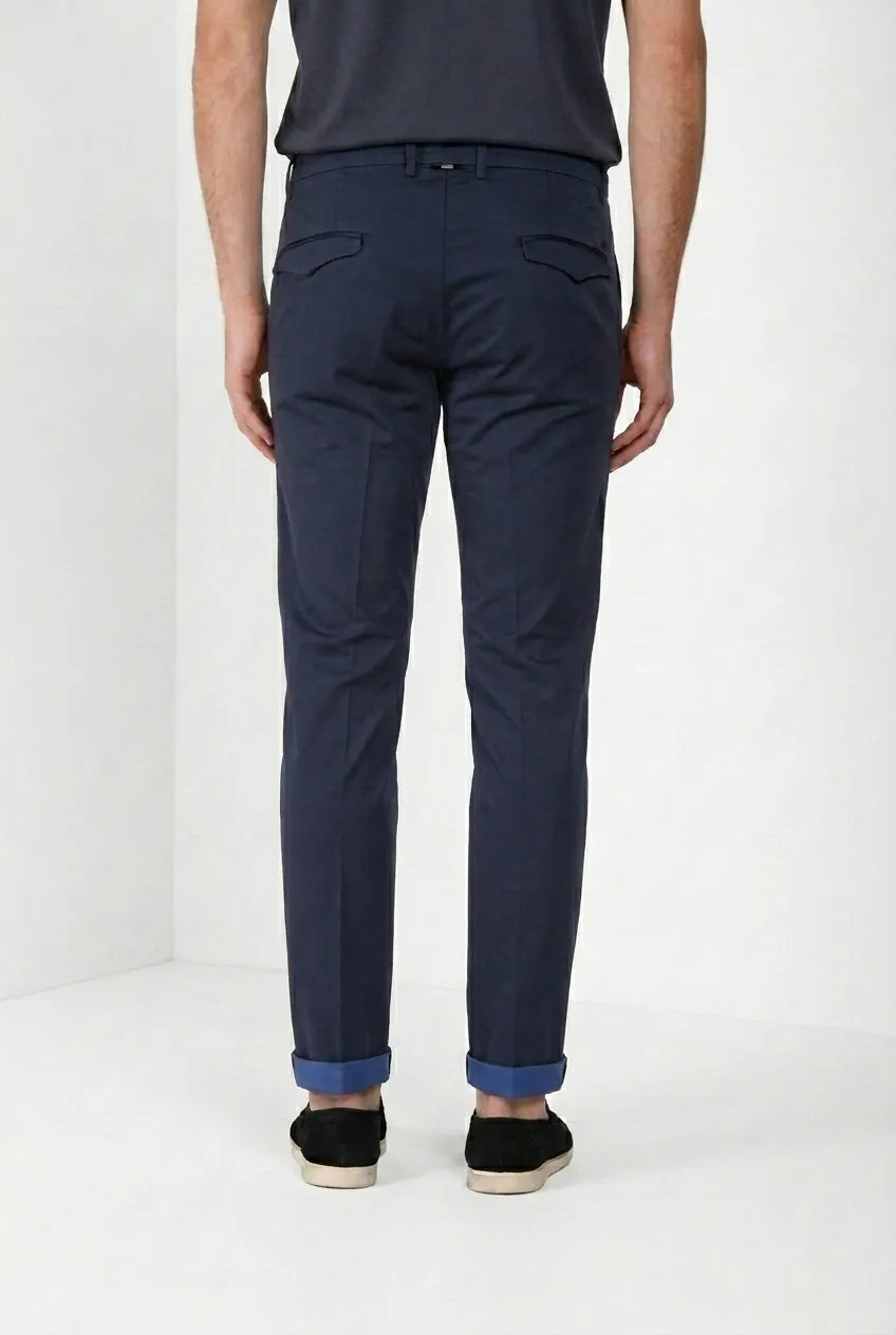 Mason's Torino City Travel chino uomo blu navy slim