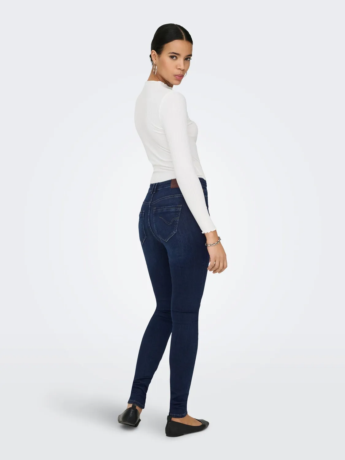 Only Onlpower jeans skinny donna vita media XL 34L