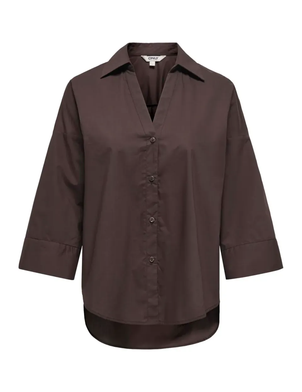 ONLY Onlsaja Keri 3/4 Shirt camicia caffè taglia S