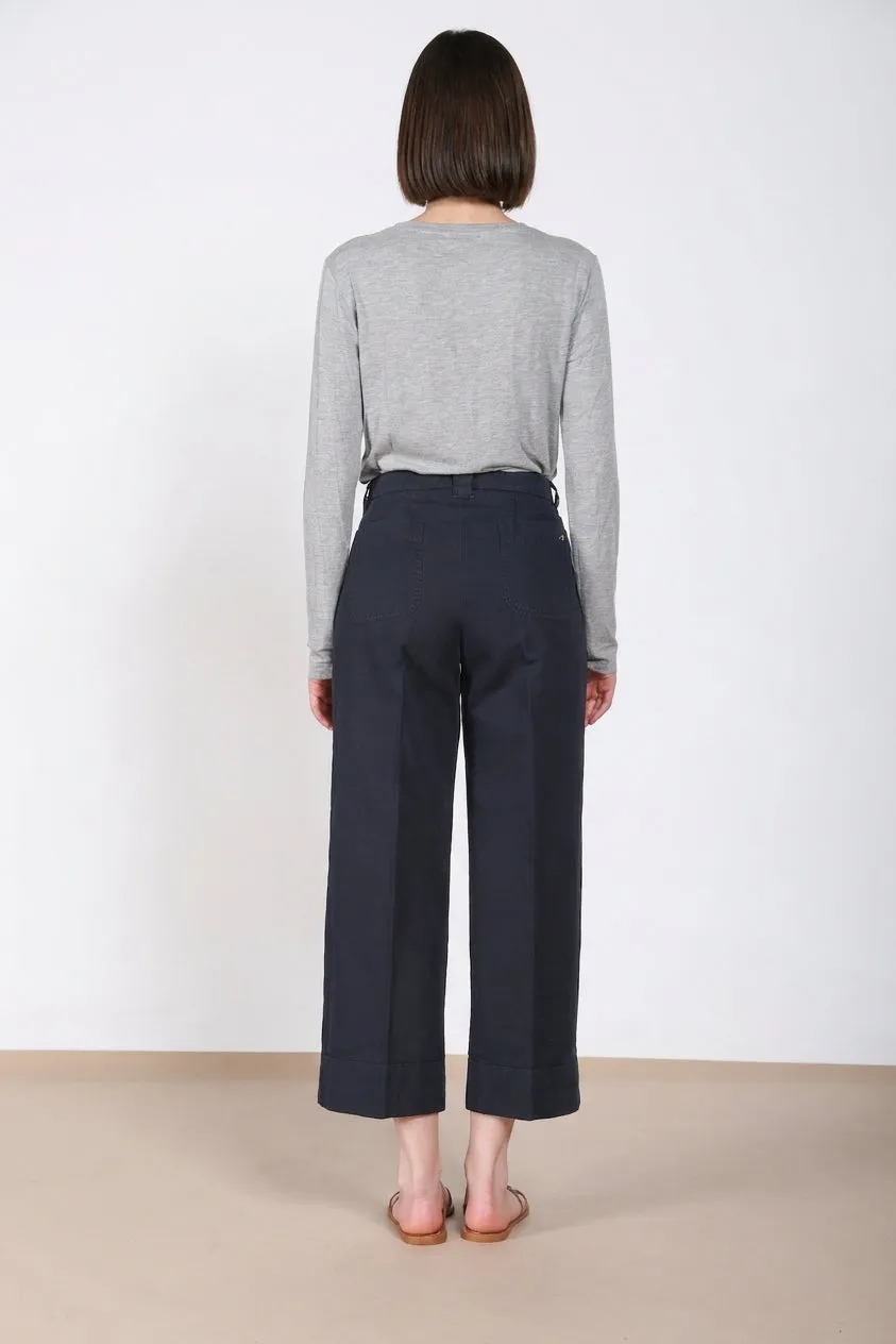 Mason's New York Studio Cropped chino donna blu notte