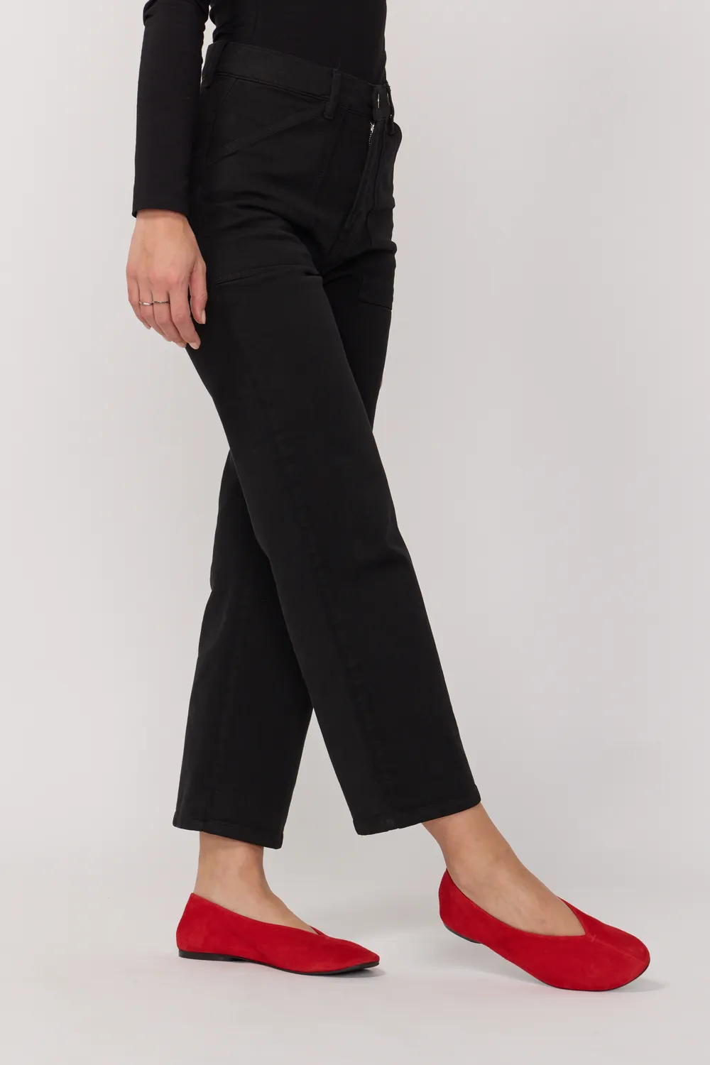 acquaverde Eddy pantalone nero black vita alta