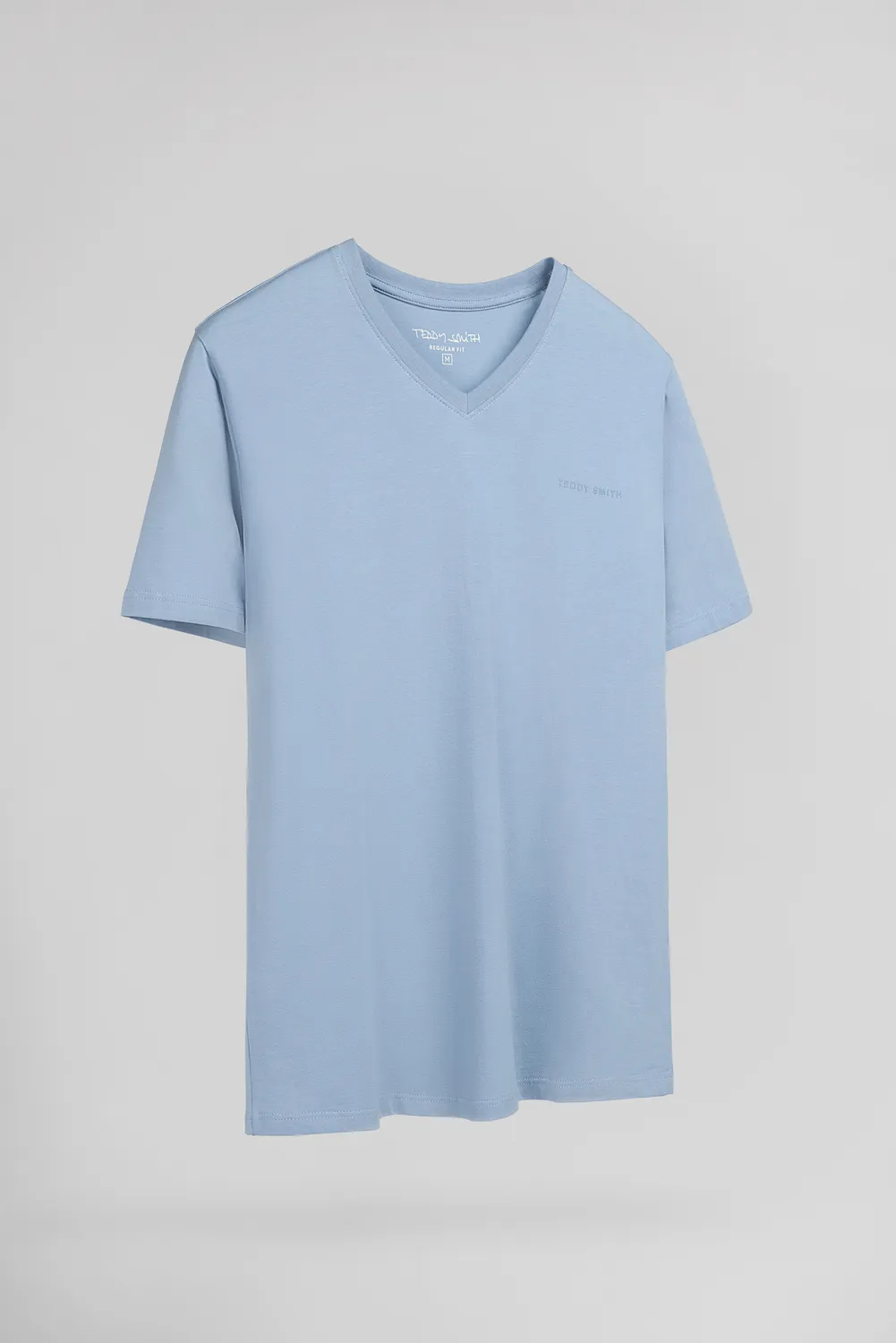 Teddy Smith Tawax 2 T-shirt scollo V blu grigio uomo