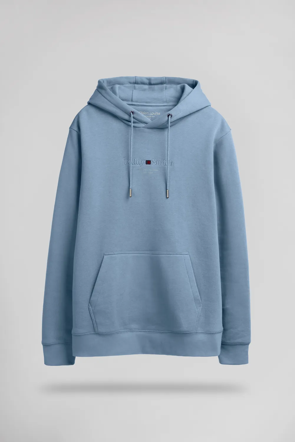 Teddy Smith S-Jim Hoody felpa uomo blu minerale cappuccio