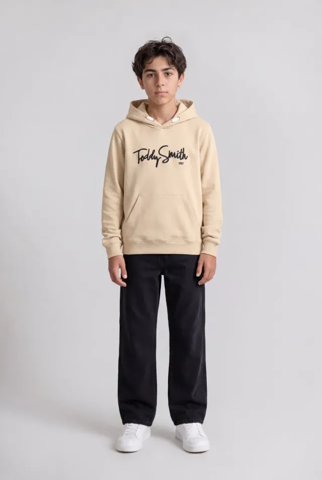 Teddy Smith S-Evry Felpa Bambino cappuccio beige