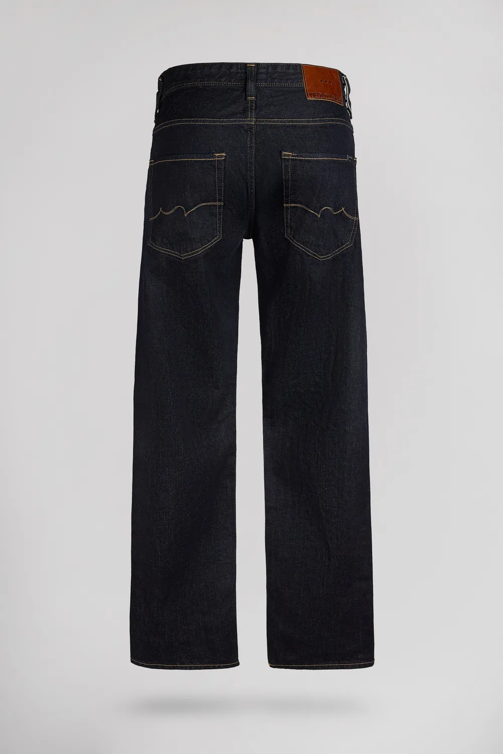 Teddy Smith Reg Selvedge L32 jeans dritti dark blue uomo