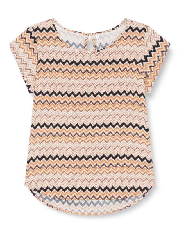 Only Onlnova Life Vis S/S Top AOP t-shirt gialla