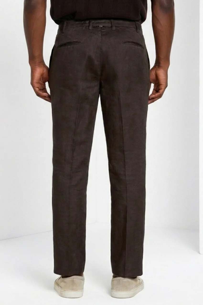 Mason's New York Icon Flex chino uomo marrone lino