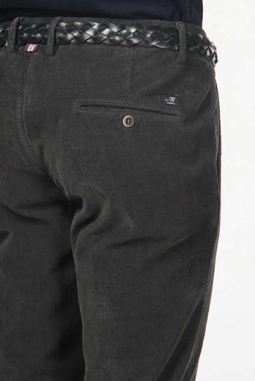 Mason's Torino chino uomo marrone velluto 1000 righe slim