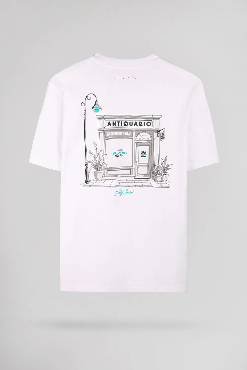 Teddy Smith T-Bis t-shirt uomo bianca vestibilità ampia