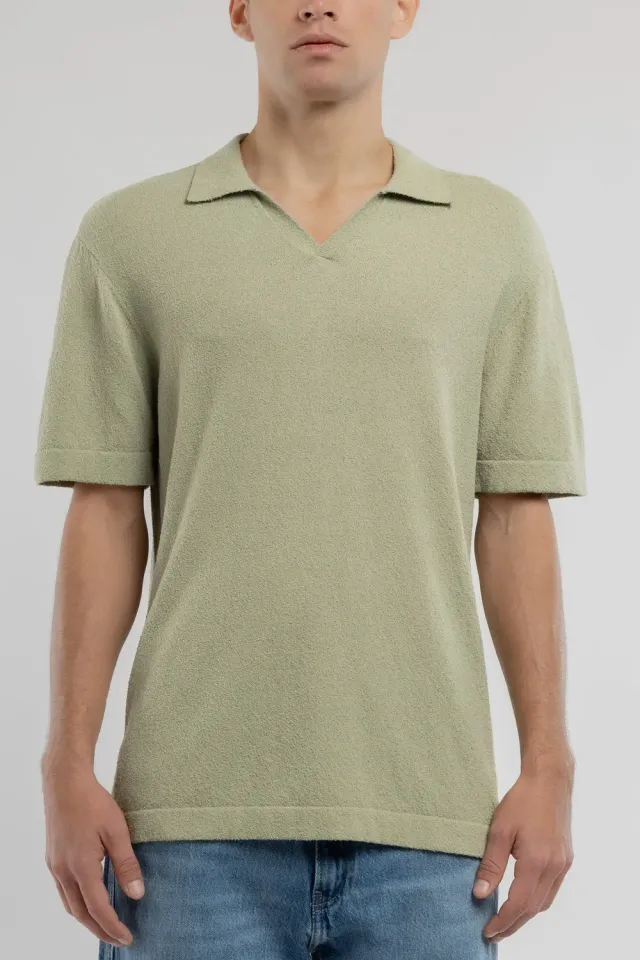 Teddy Smith P-Drago polo uomo verde salvia collo johnny