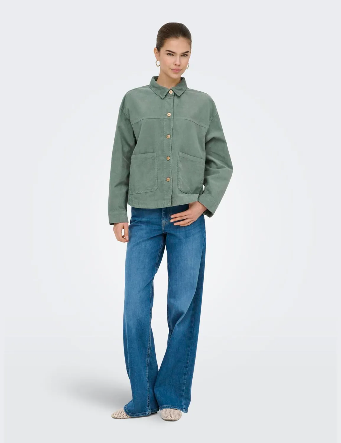 ONLY Onlmoxie L/S EMB Cord giacca donna Cocco Tostato velluto
