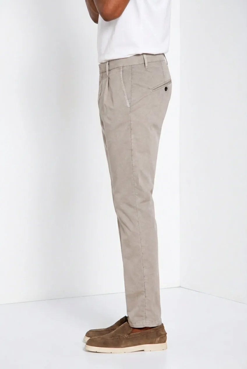 Mason's Osaka 1 Pince pantalone chino uomo carrot basalto