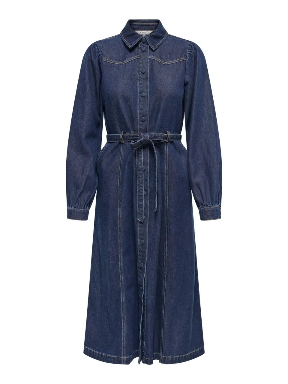 ONLY Onljulie vestito midi donna M denim blu scuro
