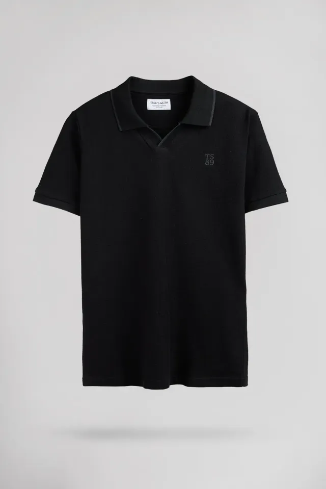 Teddy Smith P-Soner MC polo uomo Nero spugna cotone