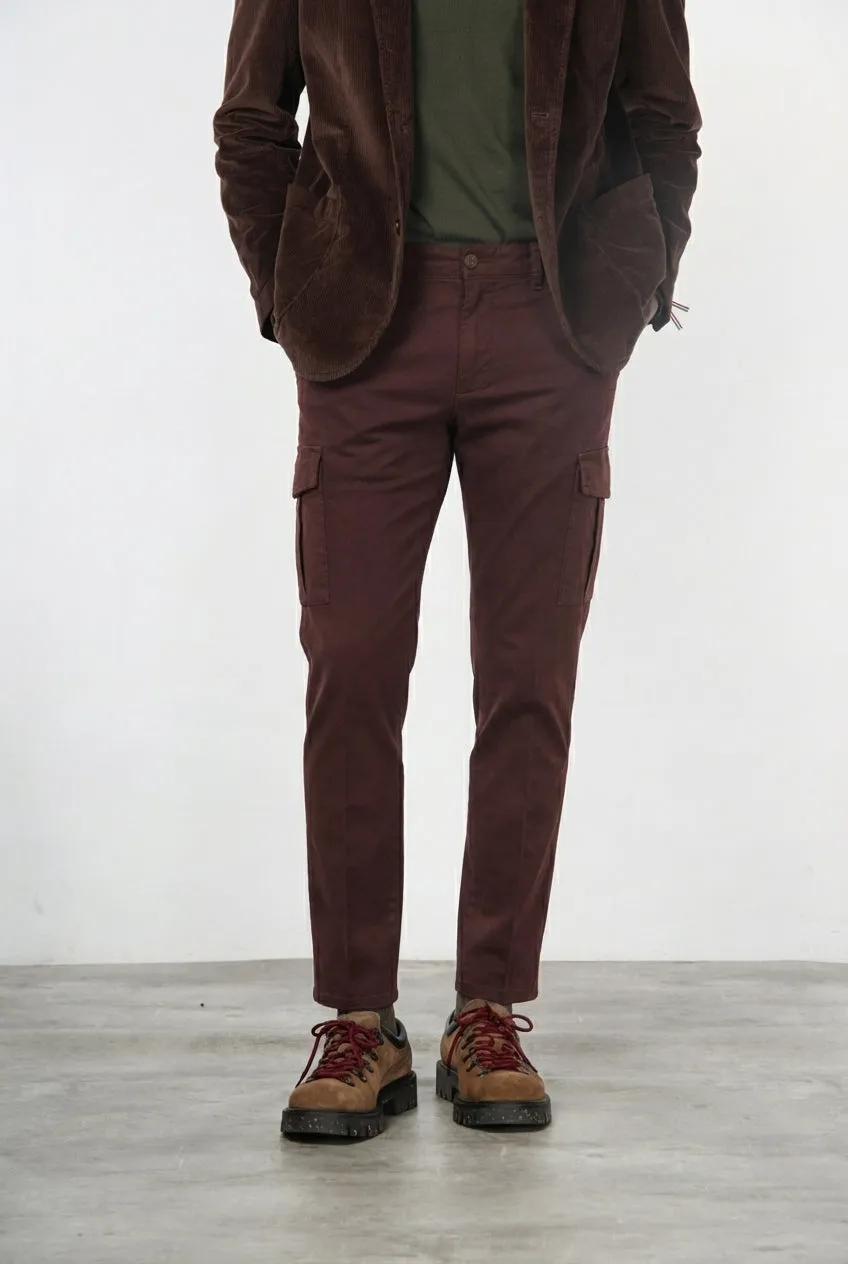 Mason's Chile pantalone cargo vinaccia extra slim