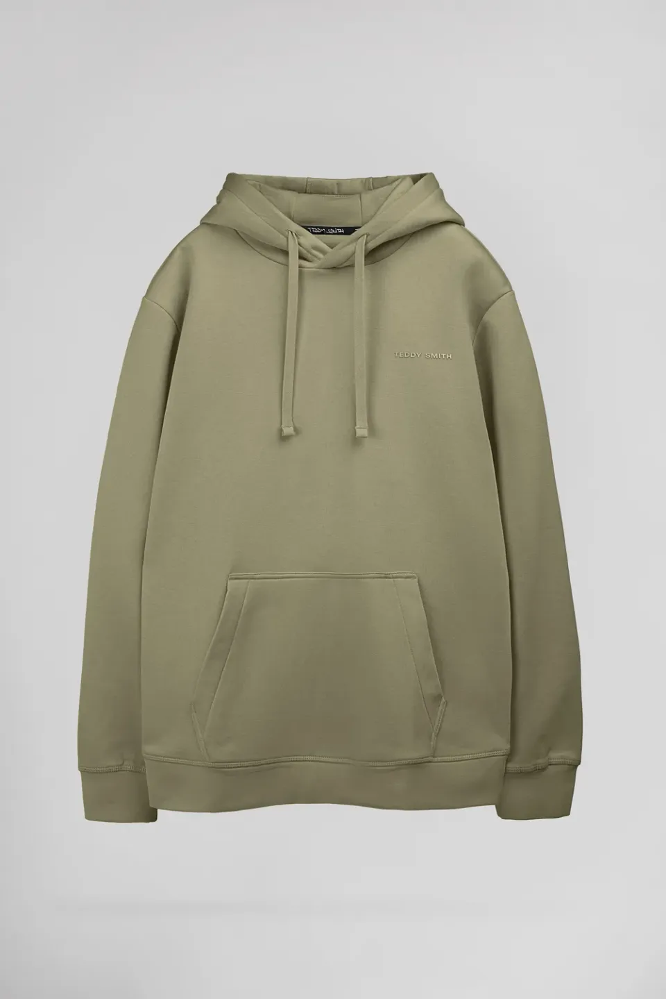 Teddy Smith S-Nark Hoody felpa uomo kaki cappuccio