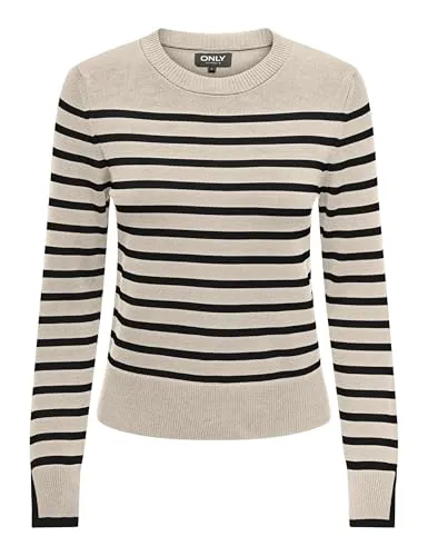 ONLY Onlkalana maglione a righe Whitecap Grigio XS