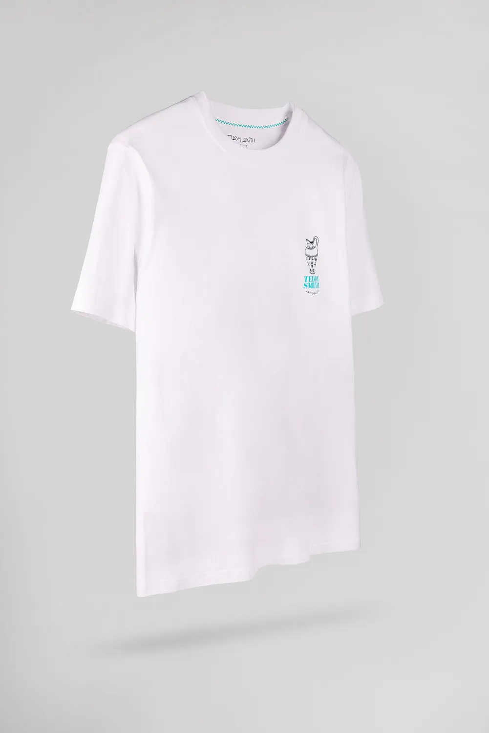 Teddy Smith T-Bis t-shirt uomo bianca vestibilità ampia