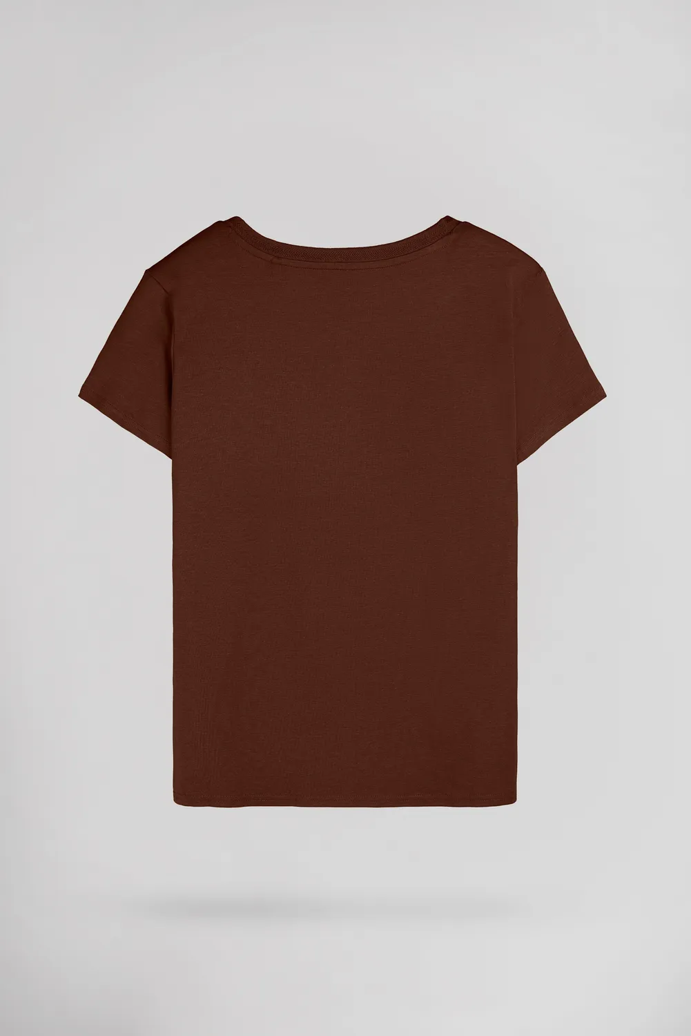 Teddy Smith T-Mia T-Shirt Donna Cioccolato Scollo V