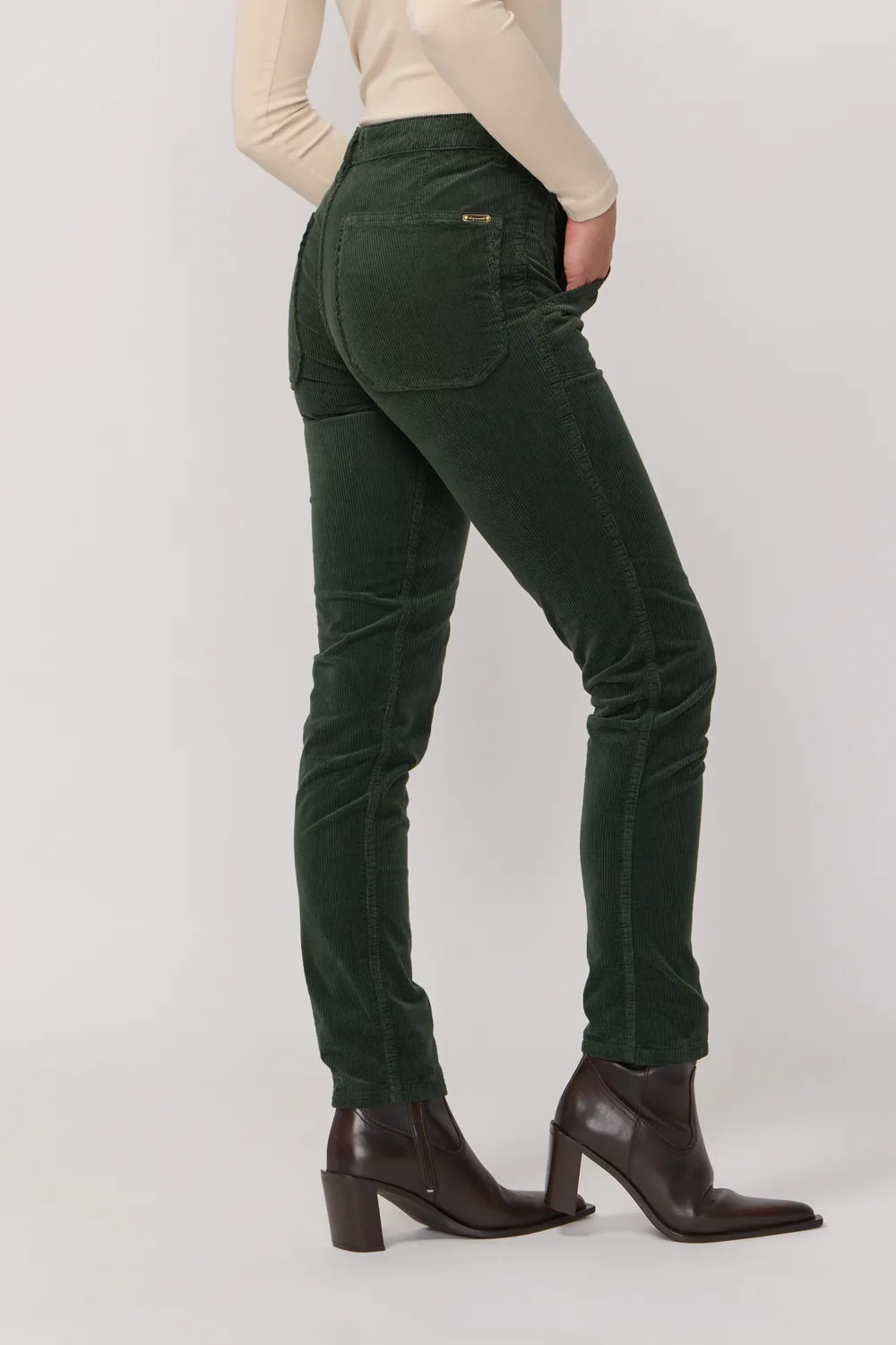 Acquaverde Pierce pantaloni velluto English Green