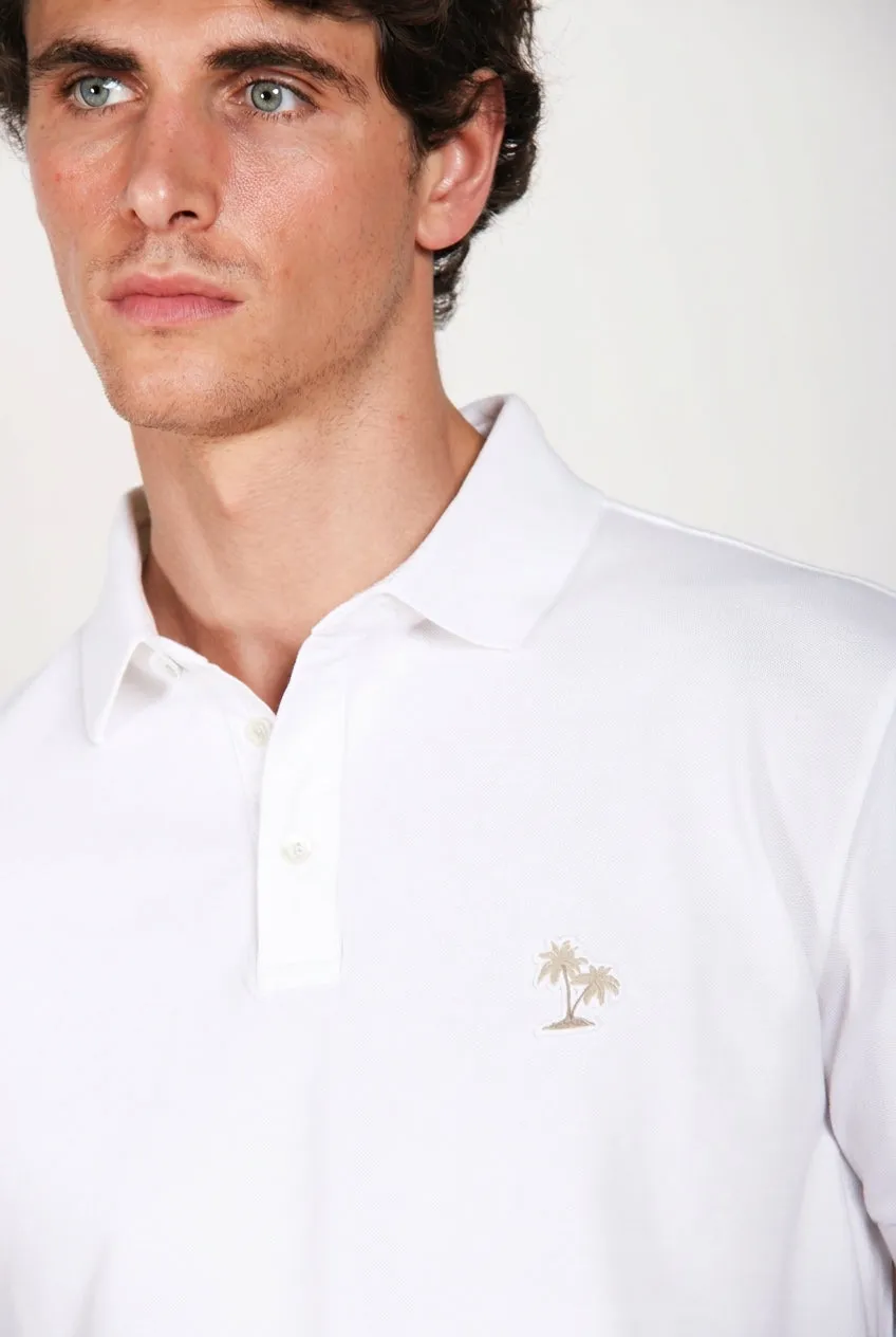 Mason's Leopardi polo uomo bianca piquet cotone