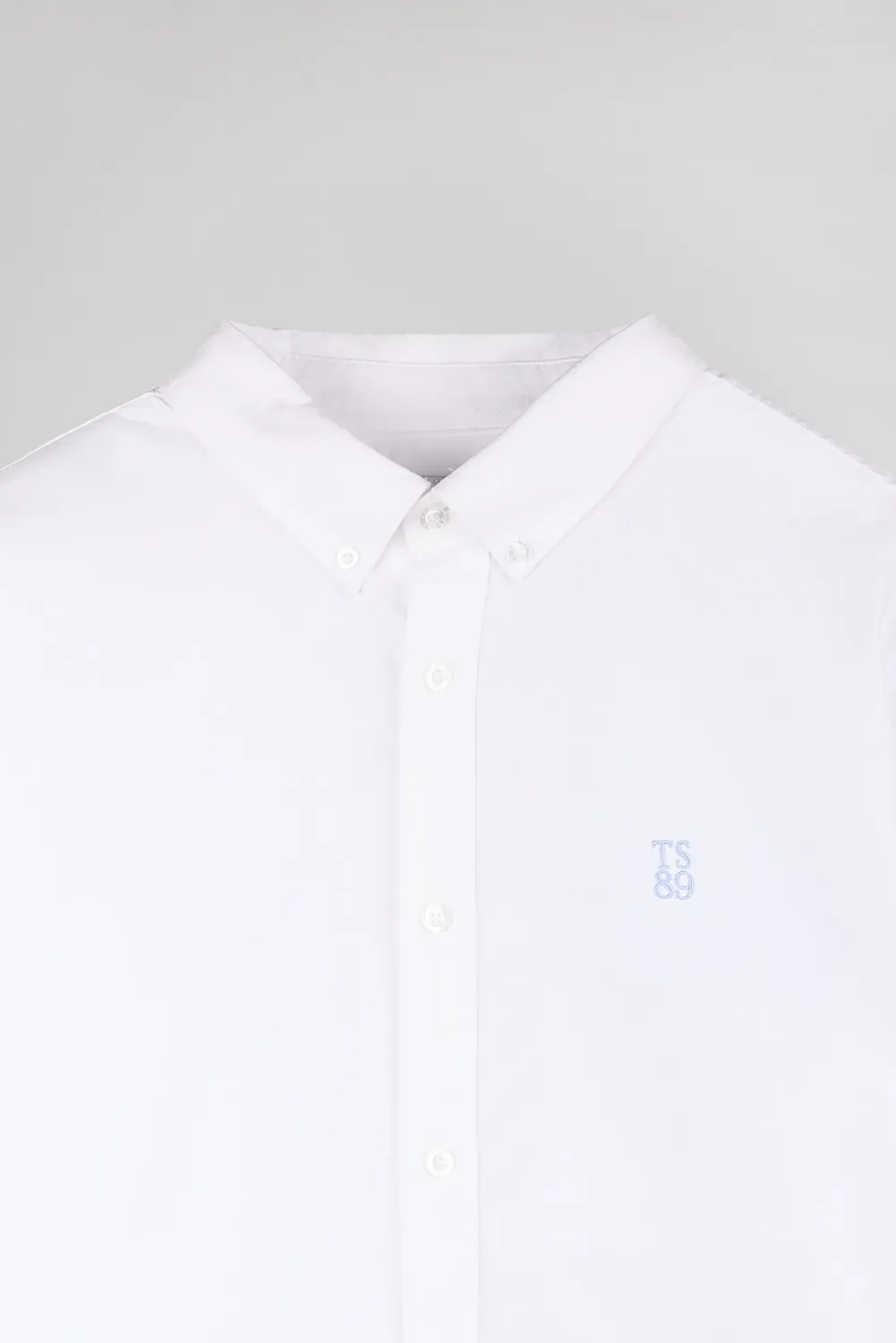 Teddy Smith C-Stan ML Camicia Bianca Oxford Cotone