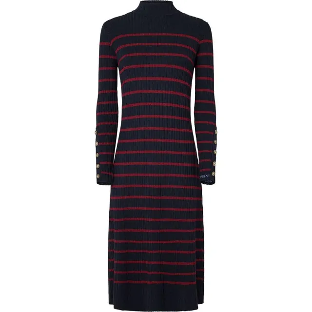 Pepe Jeans Harlem Dress Vestito Donna M midi costine