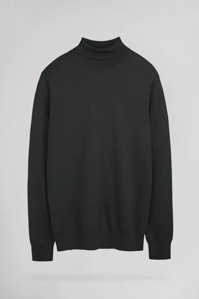 Teddy Smith P-Marcellus maglione dolcevita grigio slim fit