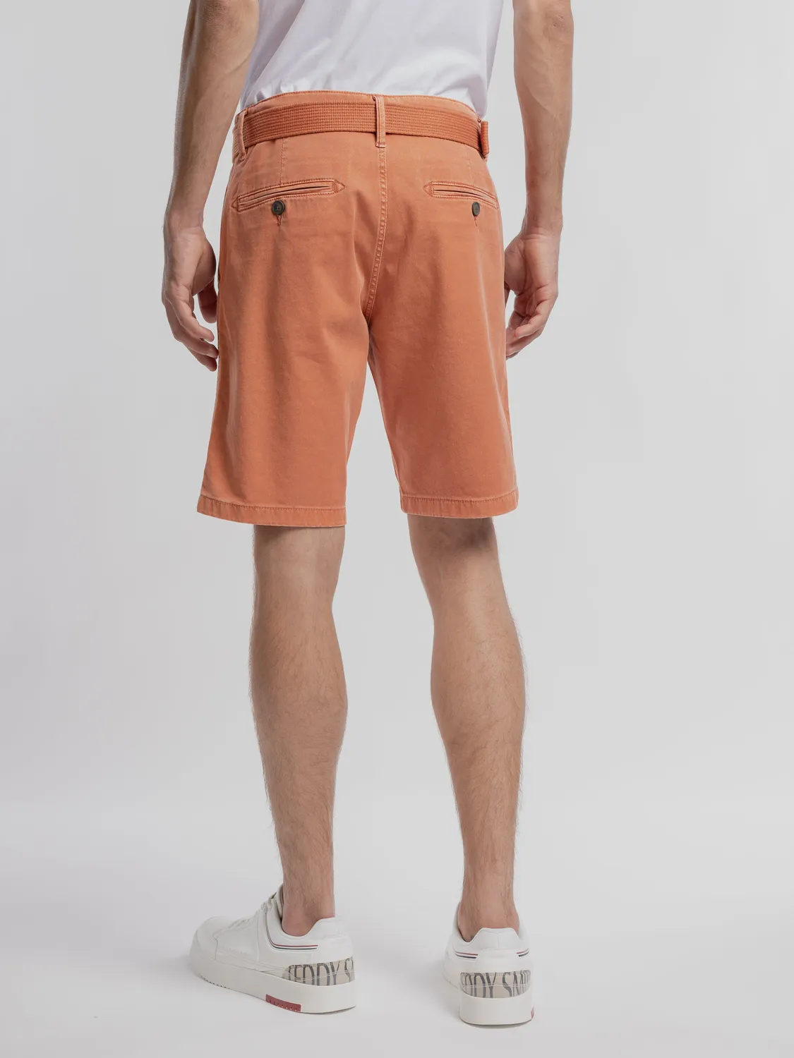 Teddy Smith Staton Chino shorts uomo rosso cintura