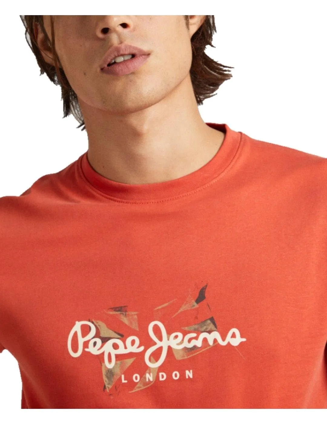 Pepe Jeans Count T-Shirt uomo arancione XS logo petto