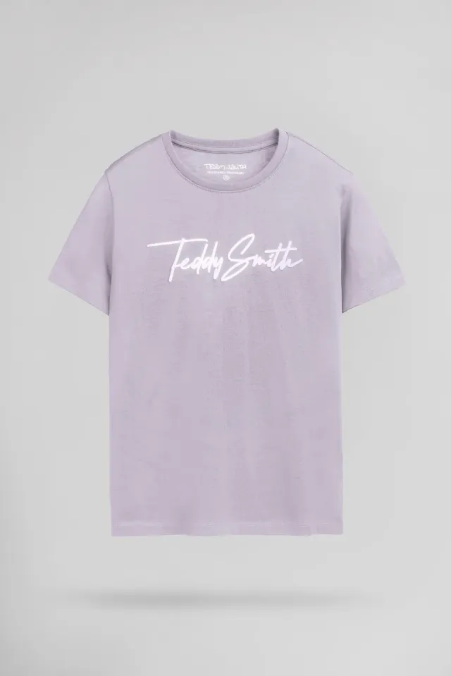 Teddy Smith T-Evan MC JR t-shirt bimbo lavanda cotone