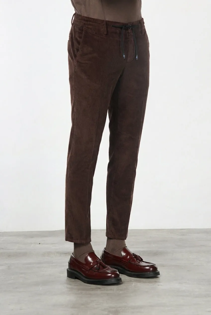 Mason's Milano Jogger chino uomo vinaccia velluto slim
