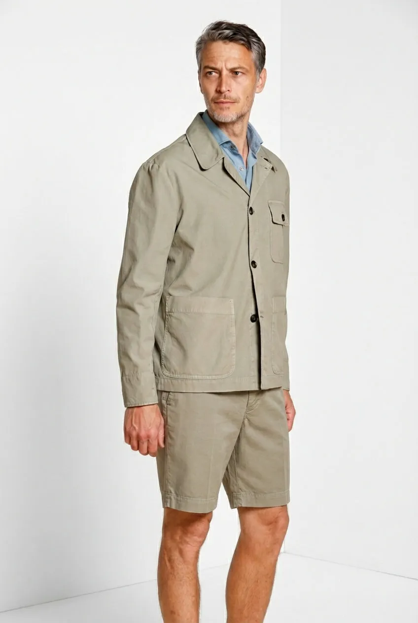 Mason's Work overshirt salvia canvas cotone