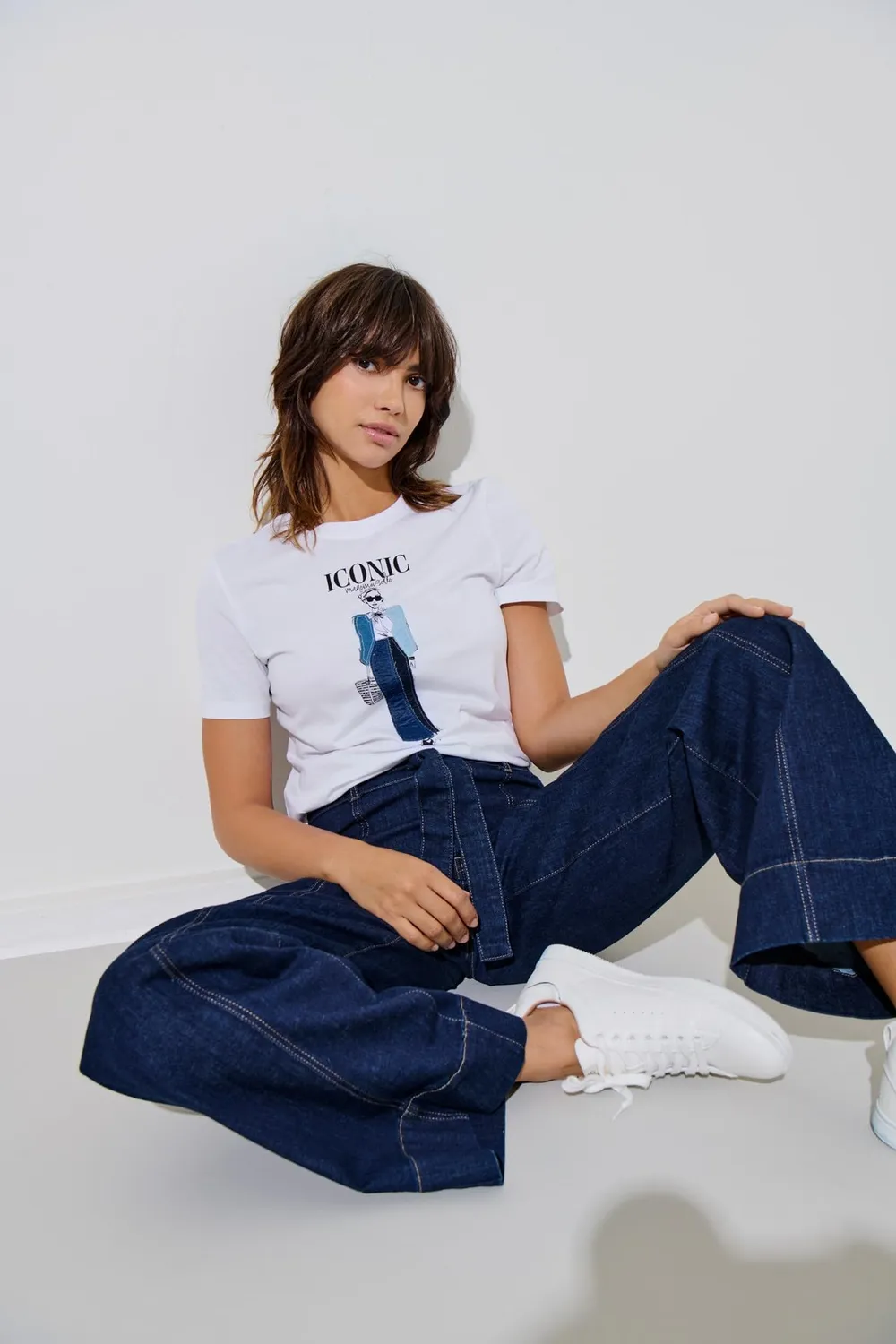 Only Onlmadison Jeans Donna Wide Leg S Vita Alta