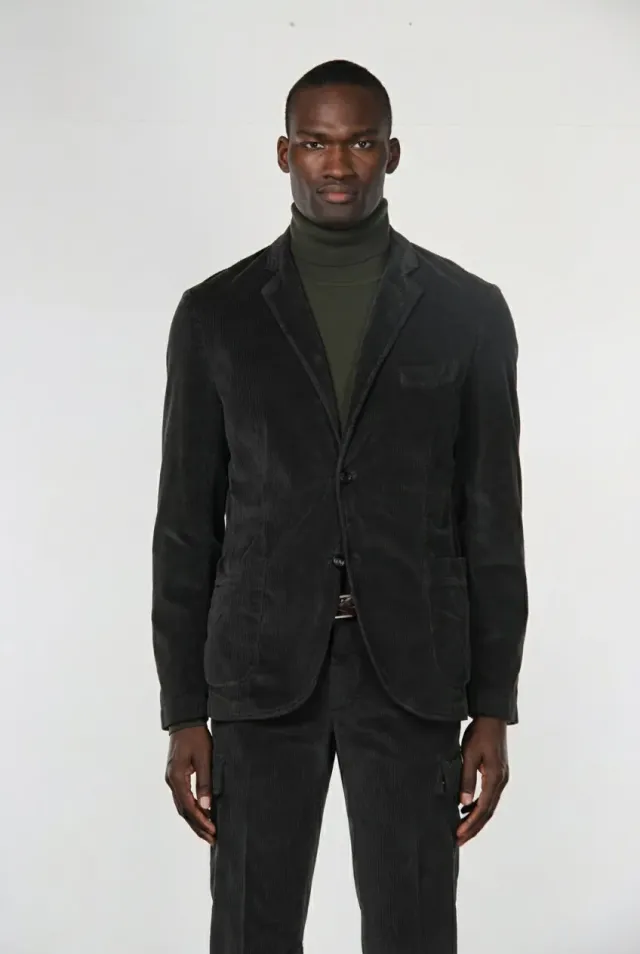 Mason's Tiziano blazer uomo marrone velluto regular