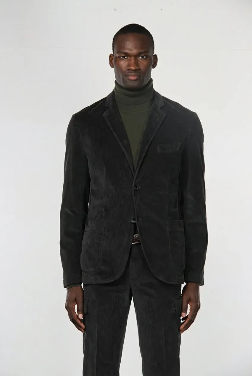Mason's Tiziano blazer uomo marrone velluto regular